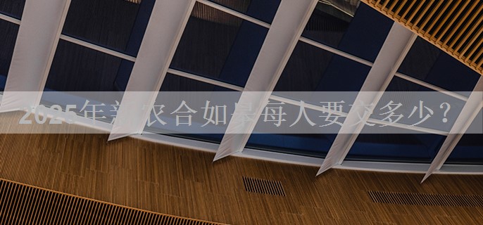 2025年新农合如皋每人要交多少？