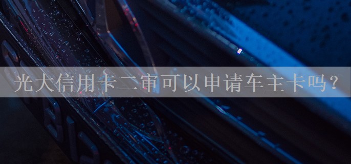 光大信用卡二审可以申请车主卡吗？